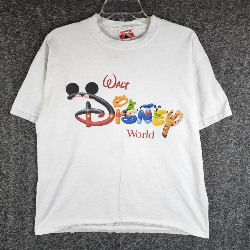 Walt Disney World T-Shirt Womens M White Vintage 90s Mickey Inc Graphic Tee GOOD